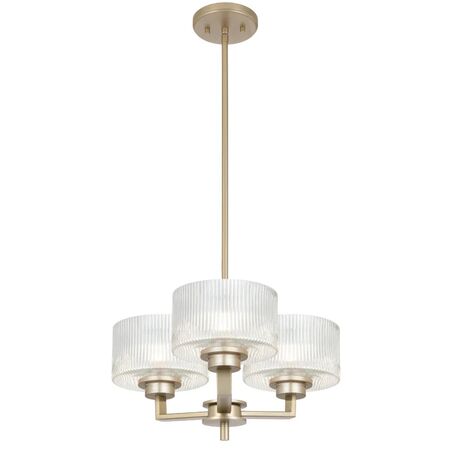 Pendant Light 3 Light E14 460mm Black Matt Clear Moreno Telbix