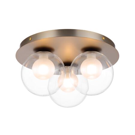Ceiling Light 3 Light G9 290mm Matt Black Opal Glass Mosari Telbix