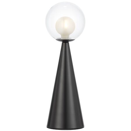 Table Lamp G9 Inline Switch Black Opal Glass Mosari Telbix