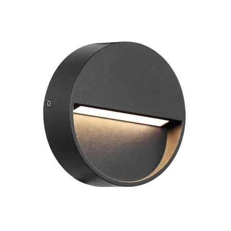 Step Light LED 3W 24V 3000K IP54 Round Black Musan Telbix