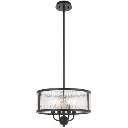 Pendant Light 4 Light E14 405mm Antique Gold Clear Norel Telbix