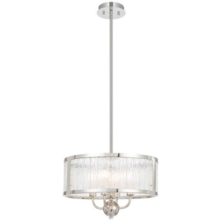 Pendant Light 4 Light E14 405mm Polished Nickel Clear Norel Telbix