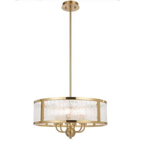 Pendant Light 6 Light E14 500mm Polished Nickel Clear Norel Telbix