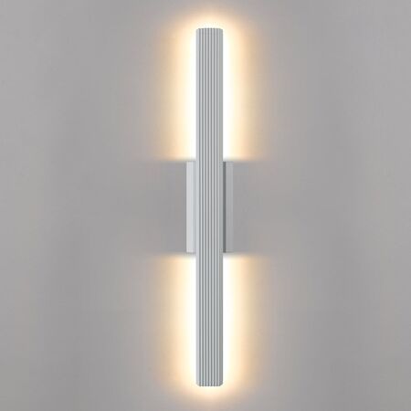 Outdoor Wall Light LED 14W Tri-Colour Matt White Ostel Telbix