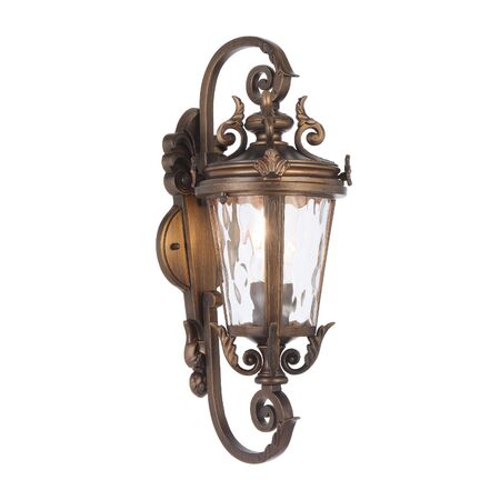 Outdoor Wall Light E27 IP44 490mm Bronze Clear Pedral Telbix