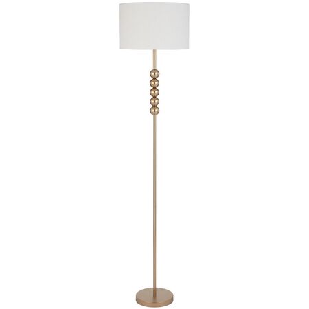 Floor Lamp E27 Foot Switch 1570mm Beige Ivory Poetix Telbix