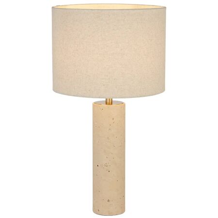 Table Lamp E27 555mm Beige Travertine Ivory Polano Telbix