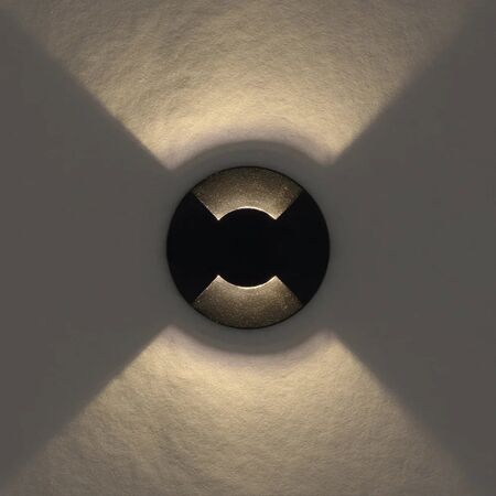 Inground Light 24V LED 3W 3000K IP65 2 Way Black Raker Telbix