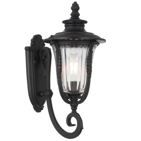 Outdoor Wall Light E27 IP44 550mm Black Clear Ramiro Telbix