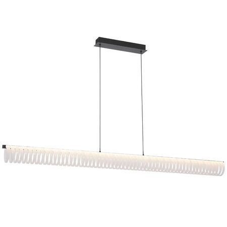 Pendant Light LED 38W Tri-Colour Dimmable 1500mm Black Romay Telbix