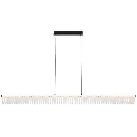 Pendant Light LED 38W Tri-Colour Dimmable 1500mm Black Romay Telbix