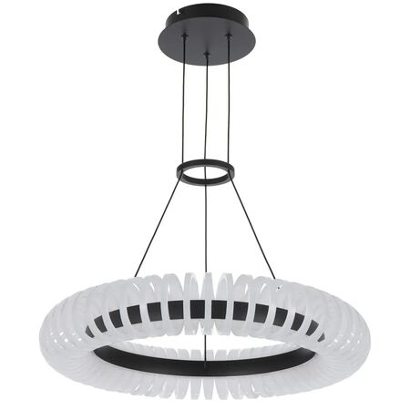 Pendant Light LED 58W Tri-Colour Dimmable 800mm Black Romay Telbix