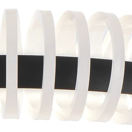 Pendant Light LED 40W Tri-Colour Dimmable 600mm Black Romay Telbix