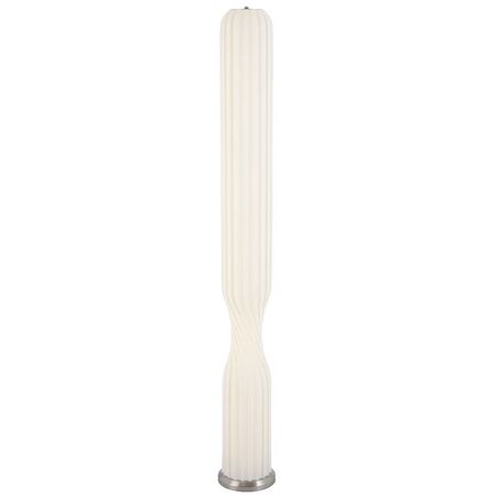 Floor Lamp LED 24W 4000K Foot Switch Nickel White Sagero Telbix