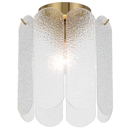 Batten Fix Light B22 205mm Antique Gold Clear Samona Telbix