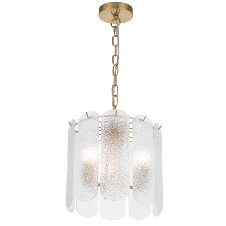 Pendant Light 3 Light E14 310mm Antique Gold Clear Samona Telbix