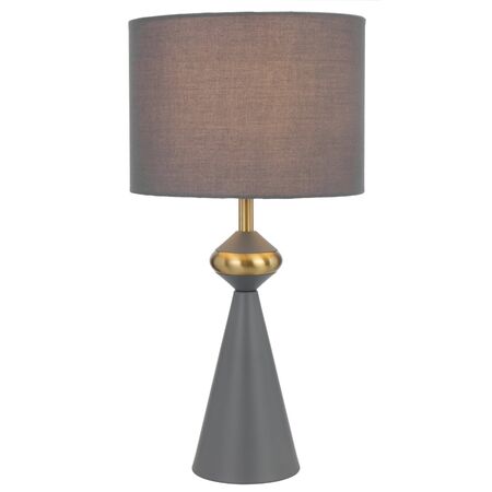 Table Lamp E27 Inline Switch Grey Satillo Telbix
