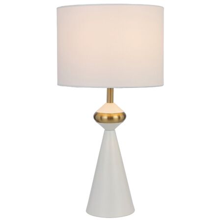 Table Lamp E27 Inline Switch White Satillo Telbix