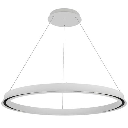 Pendant Light LED 36W Tri-Colour Dimmable 630mm White Serda Telbix