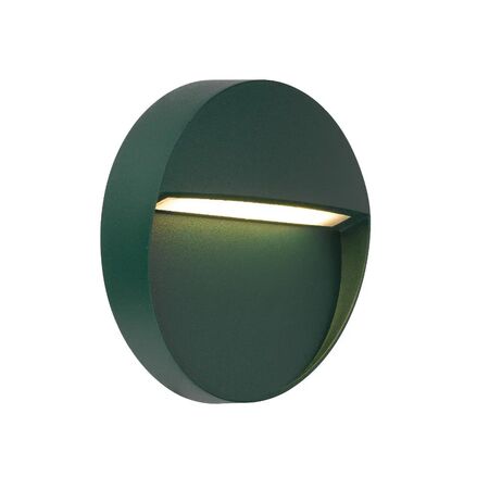 Outdoor Wall Light Round LED 3W 24V 3000K Verde Green Terin Telbix