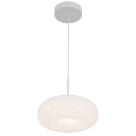 Pendant Light LED 40W Tri-Colour Dimmable 500mm White Tifton Telbix