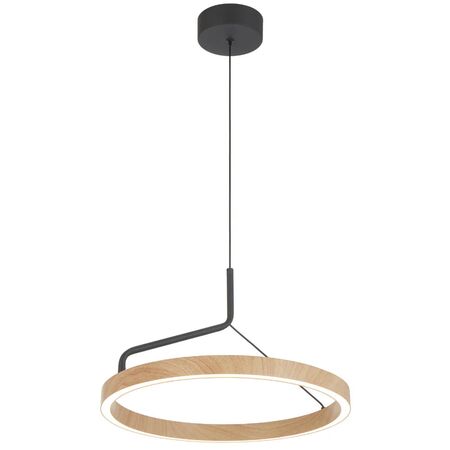 Pendant Light LED 20W Tri-Colour 405mm Black Sand Truvon Telbix