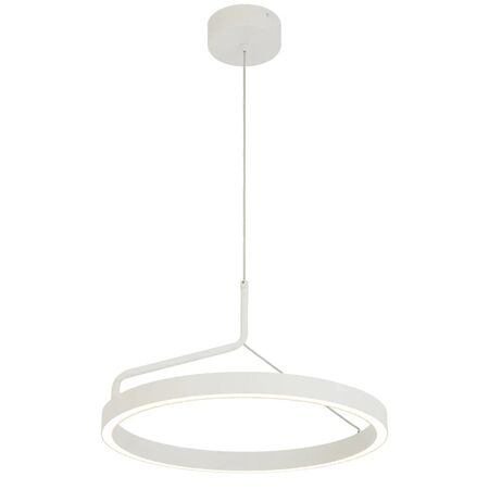Pendant Light LED 20W Tri-Colour 405mm White Sand Oak Truvon Telbix