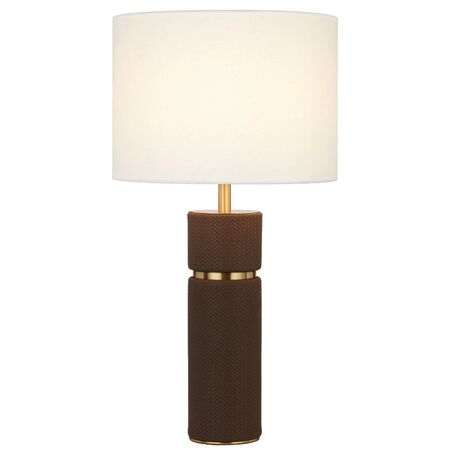 Table Lamp E27 Inline Switch Brown Antique Gold Valda Telbix