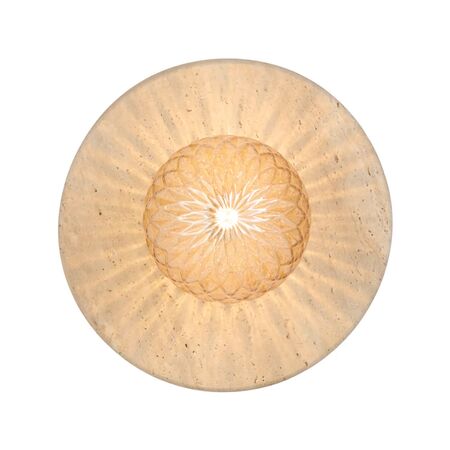 Wall Light G9 IP44 250mm Black Travertine Opal Matt Varon Telbix