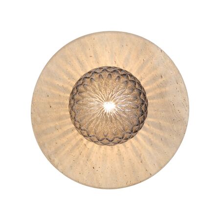Wall Light G9 IP44 250mm Beige Travertine Smoke Tear Varon Telbix