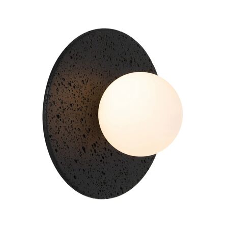 Wall Light G9 IP44 250mm Black Travertine Smoke Varon Telbix