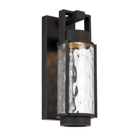 Outdoor Wall Light LED 14W 3000K IP44 Black Sand Clear Vexor Telbix