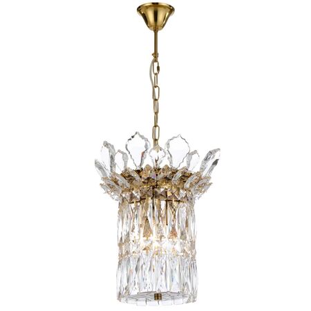 Pendant Light 3 Light E14 260mm Chrome Crystal Virell Telbix