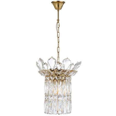 Pendant Light 3 Light E14 260mm Chrome Crystal Virell Telbix