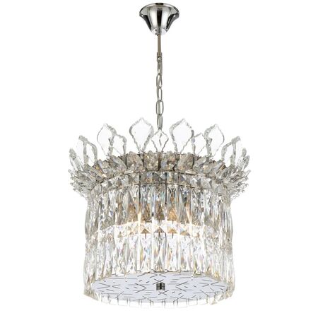 Pendant Light 6 Light E14 400mm Gold Crystal Virell Telbix