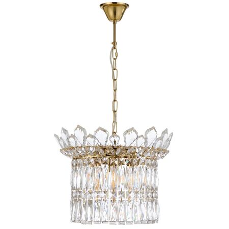 Pendant Light 6 Light E14 400mm Chrome Crystal Virell Telbix
