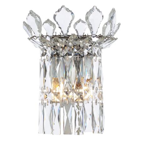 Wall Light 2 Light E14 Gold Crystal Virell Telbix