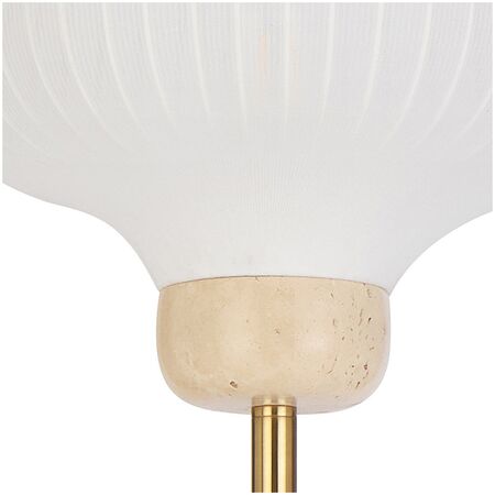 Floor Lamp E27 Foot Switch Beige Travertine Ivory Vybor Telbix