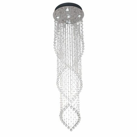 Pendant Light 5 Light GU10 1800mm Chrome Clear Savina Telbix