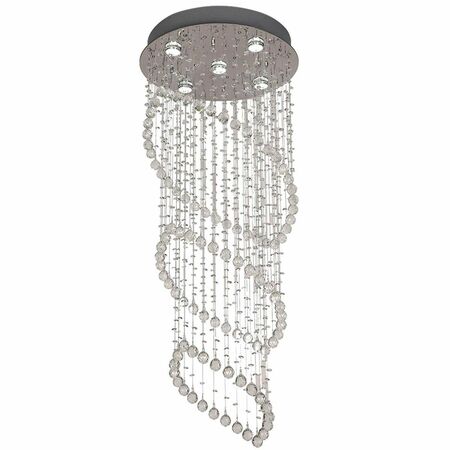 Pendant Light 5 Light GU10 1200mm Chrome Clear Savina Telbix