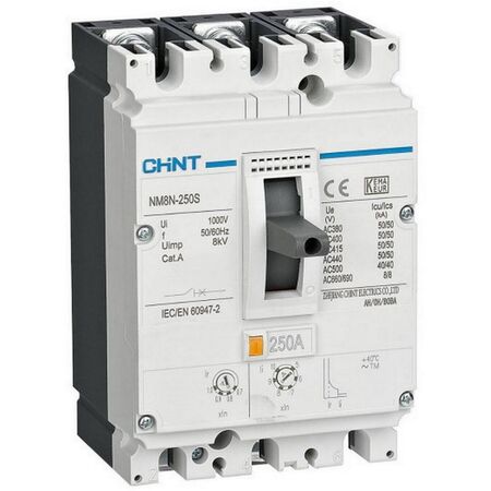 MCCB 3P 180A 100kA Thermal Magnetic 250A Frame NM8N Chint