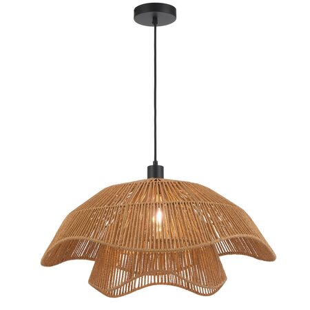Pendant Light E27 600mm Natural Zamora Telbix