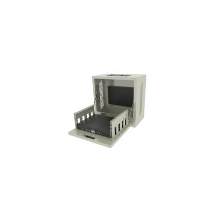 Rotating 4-6RU Vertical Wall Rack Monitor Mount Black Redback