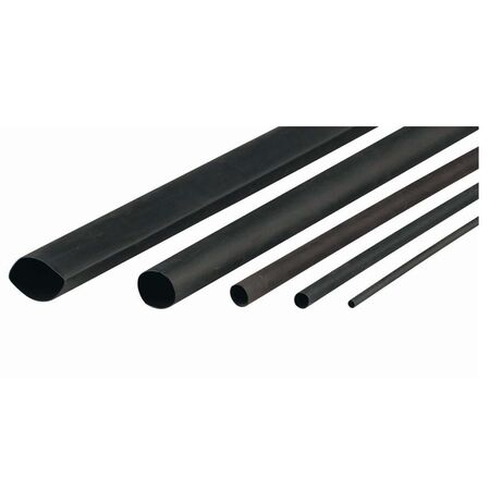 Thin Wall Heat Shrink 1.5mm 19mm Cut Black Pack of 100 Cabac