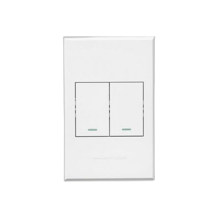 Switch Cover Plate 2 Gang White MajorTech