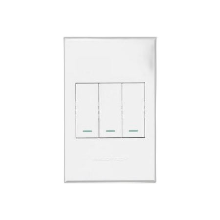Switch Cover Plate 3 Gang White MajorTech