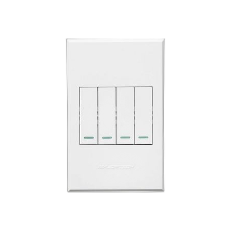 Switch Cover Plate 4 Gang TM Grey MajorTech