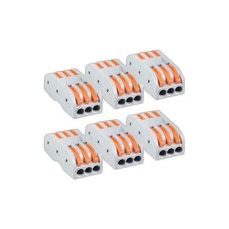 Terminal Block Inline 3 Pole Splicing 30 Pack MajorTech