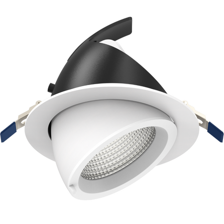 'Cedar 38W Round Shoplighter 3CCT 165-185mm Cutout White Haneco'