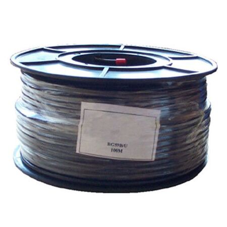 RG59U Coaxial Cable 300m 75 Ohm PVC Jacket Black Ness